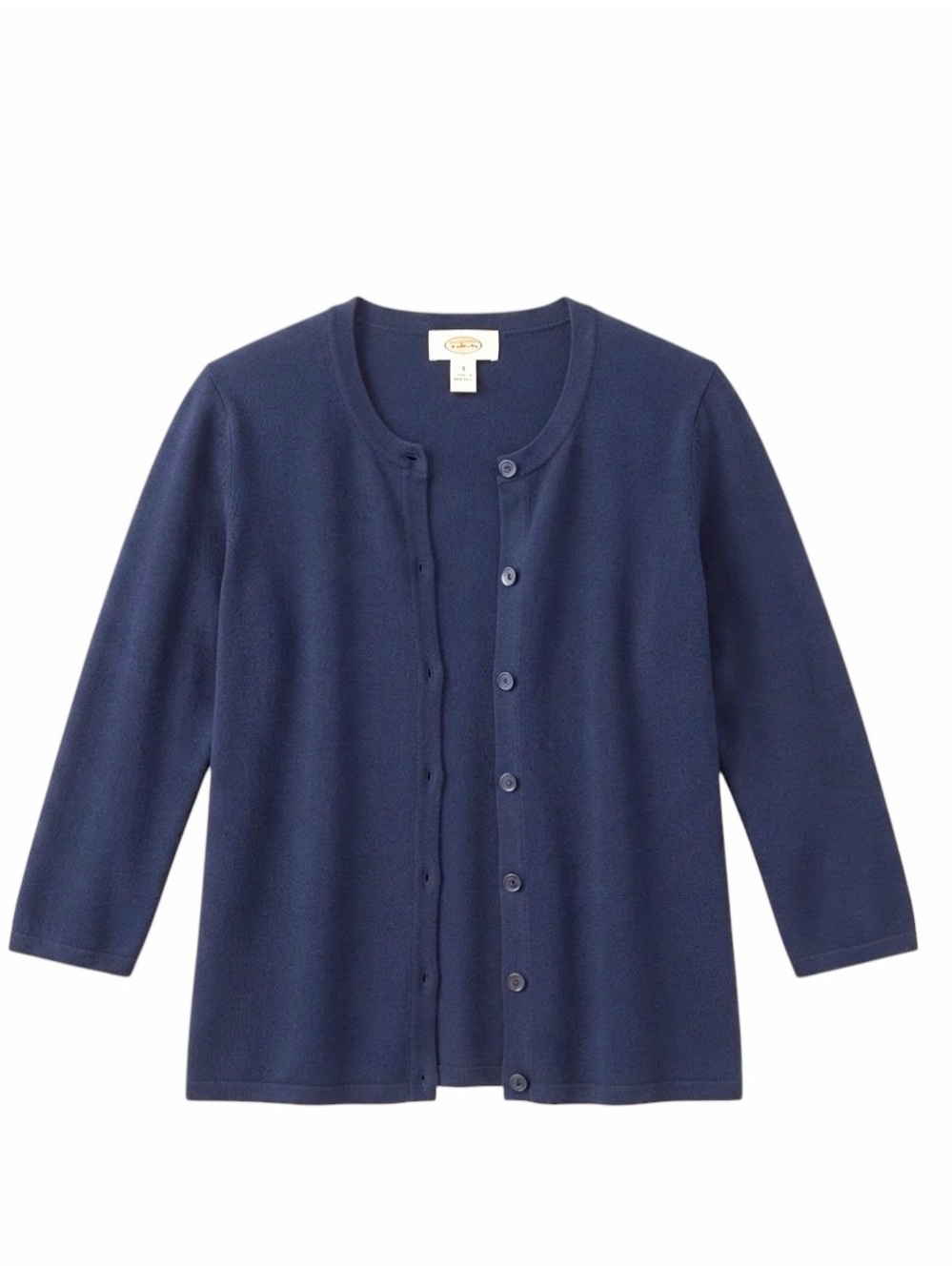 Vintage Talbots Classic Navy Blue Knit Cardigan Sweater – Size S